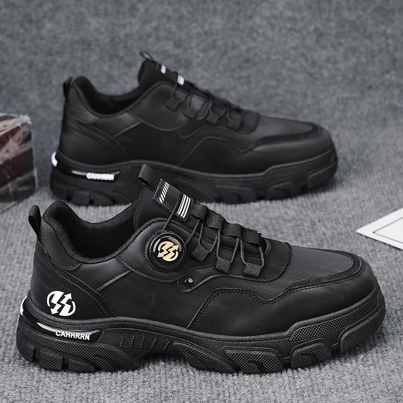 Mens Casual Sneakers Shoes Leather Outdoor Platform Fashion Luxury Designer Sports Running Work Skateboard Boots Tennis
