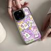 Ins Cute Purple Little Rabbit Phone Case for iPhone 17 16e 16 15 14 13 12 11 Air Pro Max X XR XSMAX 8 7 Plus Luxury Clear Cover