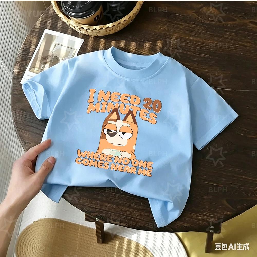 Kids Cute Honey Bluey Printed T Shirt Casual Soft Short Sleeve Tees for Boys Girls Cartoon Comfortable Summer Tops Est 2018