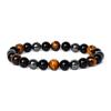 Facted Obsidian Hematite Tiger Eye Bracelets for Magnetic Health Protection Soul Jewelry Nature Stone Beads Bracelet Men Pulsera