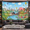 Wall Hanging Tapestry Custom NameToca Boca Pattern Personalized Printed Fabric Wall Decor