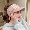New Autumn and Winter Fashion Open-top Hat for Women, Casual Versatile Sporty Style, Outdoor Running, Curved Brim, Face-slimming Beanie
