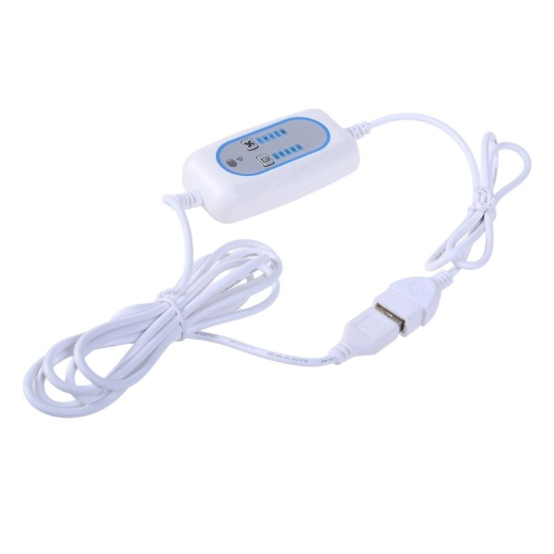 USB Extension Cable Timing Cord with Remote 4 Speed Adjust 2/4/6/812 Hour Timing for USB LED Lamp and Ceiling Fan