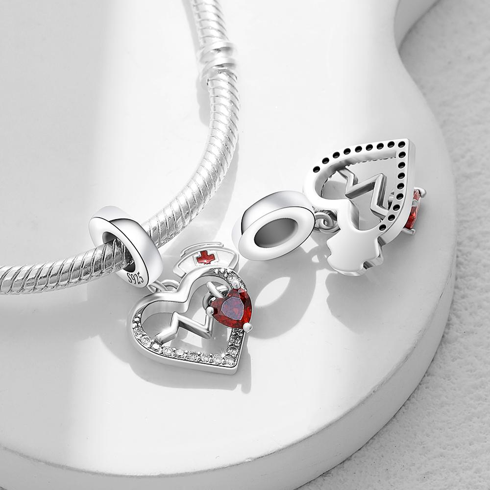 Newcopper Cross Pendant Teeth Nurse Doctor Angel Wings Charm Fit Decoration Women'S Bracelet Jewelry