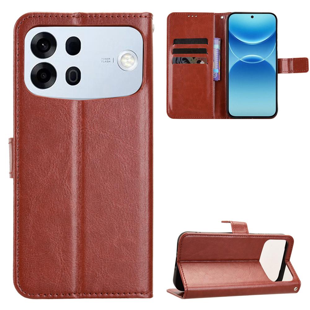 Flip Covers For OPPO A7 Pro Max 5G / OPPO F35 Pro 5G Leather Case [Flip Vintage Leather] Shockproof Durable Retro Phone Case