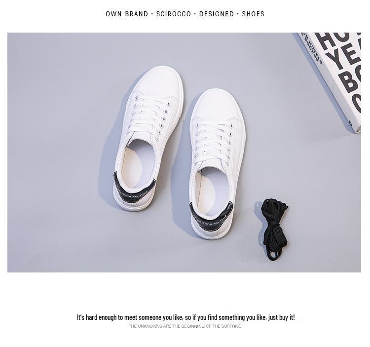 Zapatillas de Moda Blancas de Tacón Bajo para Mujer Primavera/Otoño 2025 - Tacón Plano, Estilo Deportivo Casual
