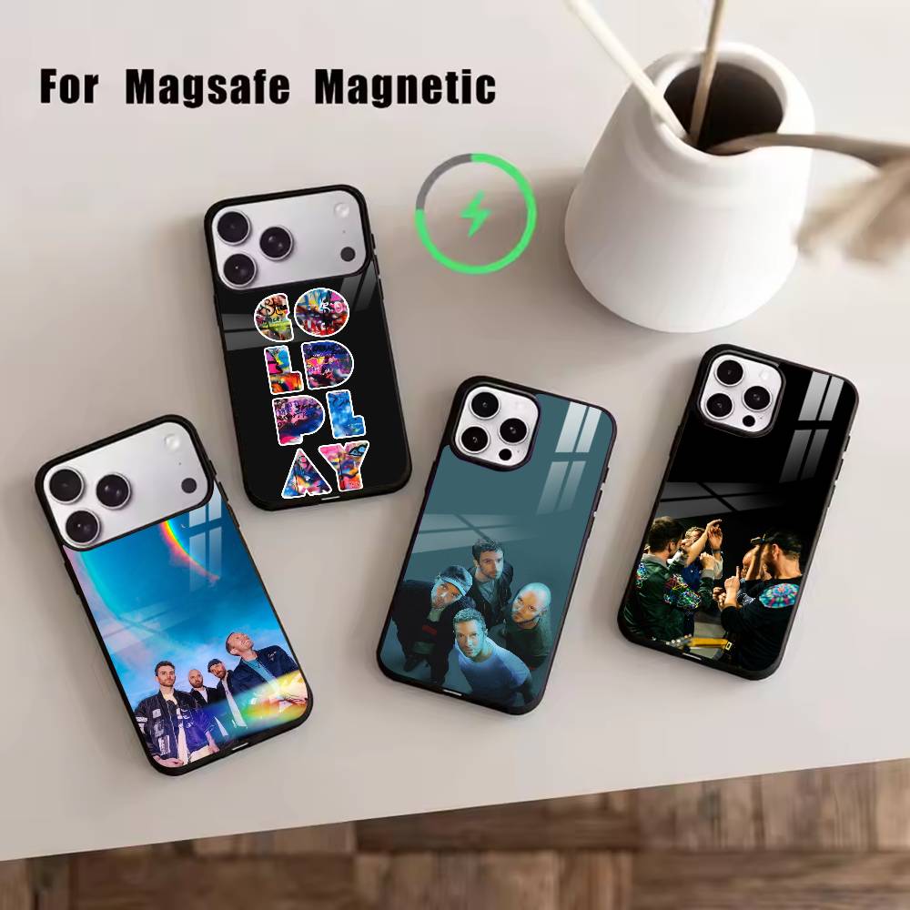Band C-Coldplay Phone Case For iPhone17,16,15,14,13,12,11 Plus,Pro Magnetic with Magsafe Wireless Charging
