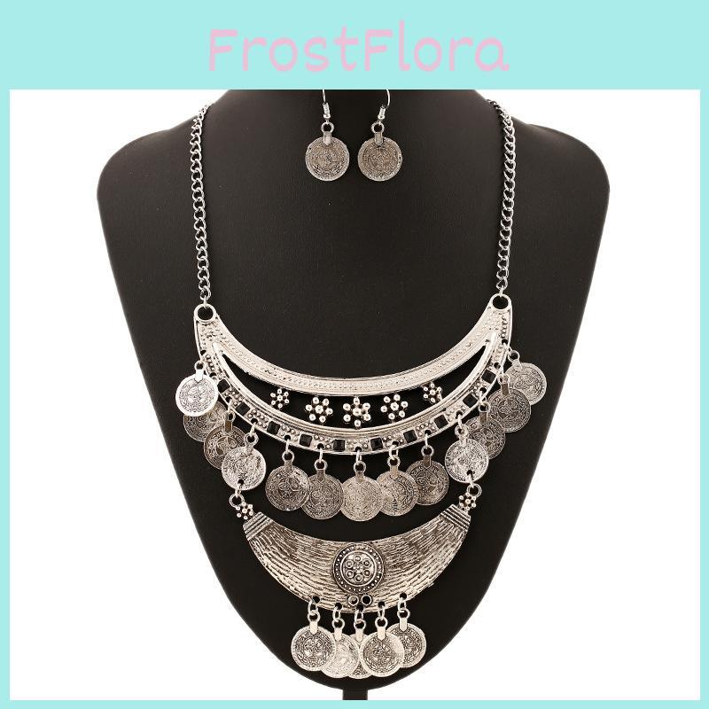 European Style Alloy Coin Pendant Necklace With Chain For Gifts And Travel