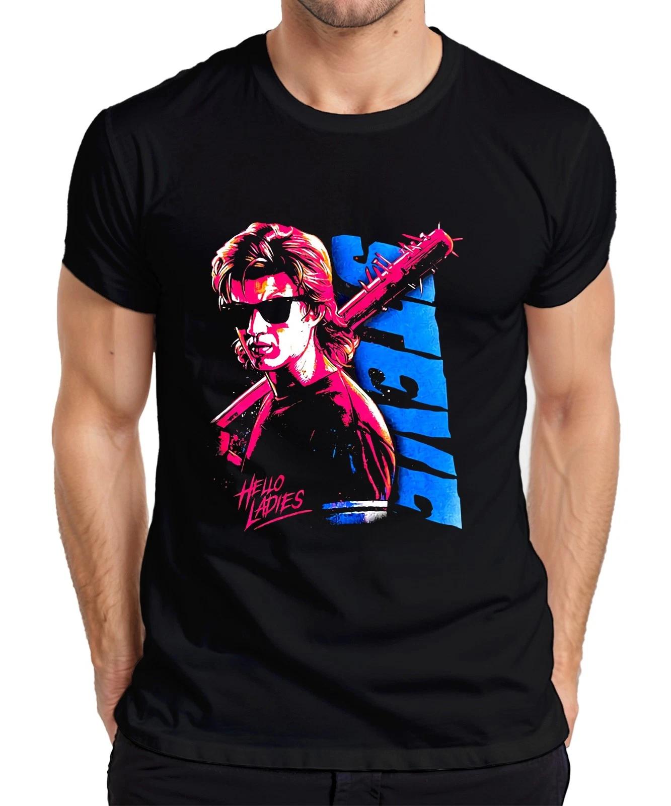 Hello Ladies 80er Neon Retro Sonnenbrille Stachelkeule Steve Herren T-Shirt XXXL