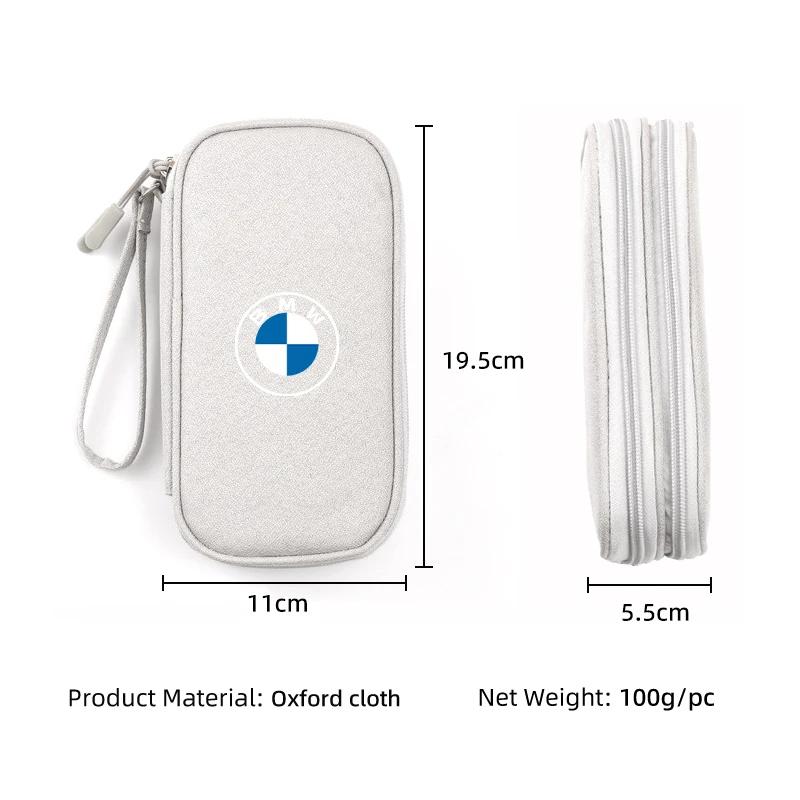 Car Sticker 2025 Hot Car USB torage Bag Cable Organiser For Digital Products Waterproof For Performance M5 BMW E46 e90 E60 Serie