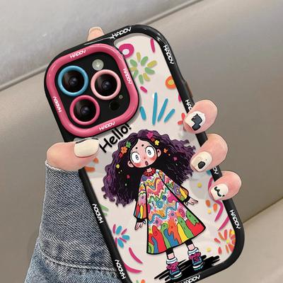 Catoon Mädchen Handyhülle Für iPhone 11 Funda iPhone 13 14 15 12 16 Pro Max XR X Xs 7 8 Plus 6 15pro 13pro Silikon Weiche TPU Hülle