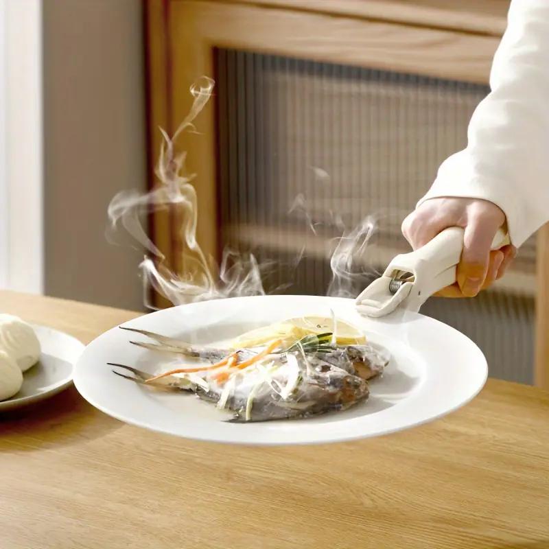 Pinza Antiscottatura Per Piatti Caldi – Presa Antiscivolo In Silicone, Utensile Multiuso Da Cucina - 2