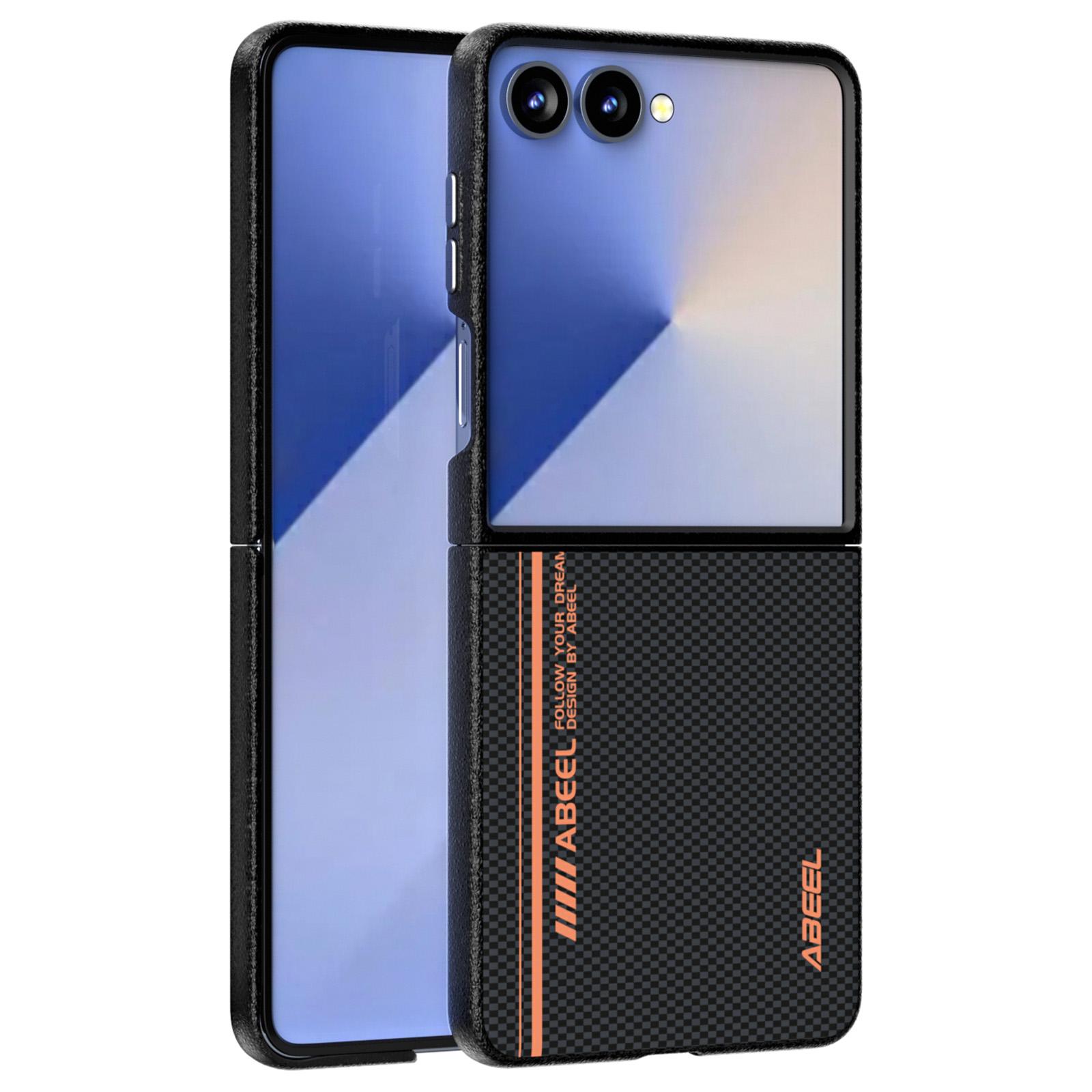 

ABEEL Чехол для Samsung Galaxy Z Flip7 5G, совместимый с MagSafe, печатный ПК, алюминиевый сплав, кожаный чехол для телефона Outstanding No. 2