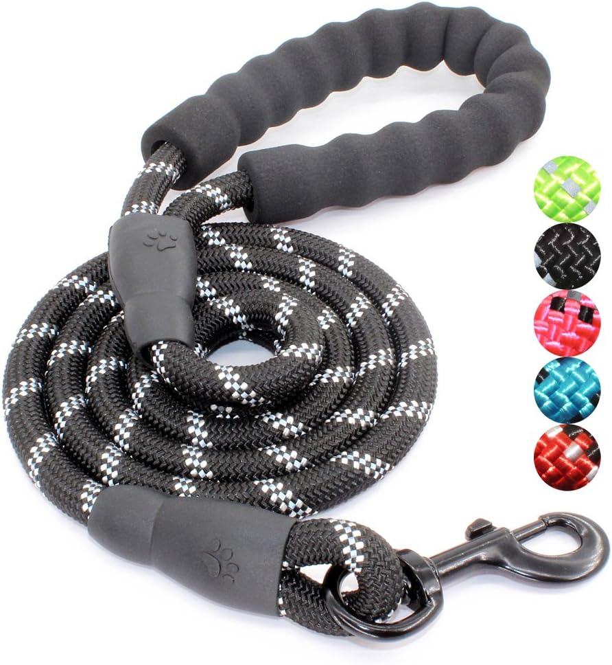 Pet Products Dog Reflective Leash Multi-color Strong Nylon Round Rope Large and Medium-sized Dog Leash Comfortable Padded Handle