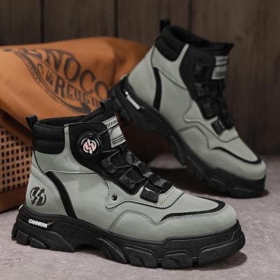 Autumn and Winter New Men's High-top Martin Boots Tooling Locomotive Shoes Versatile Casual Shoes Trendy Shoes Outdoor