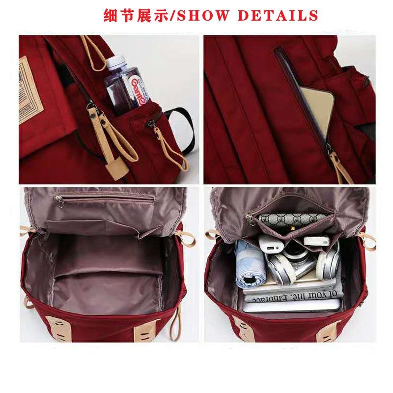 New Canvas Backpack Women's Large Capacity Travel Computer Junior High School Student High School Student College Student School Bag