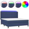 VidaXL Bed Slatted Base with Mattress and LEDs, Upholstered Bed, Double Bed, Adult Bed for Interior Bedroom, 3138411