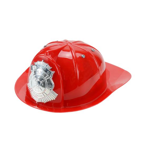 

Игрушечный шлем пожарного Имитированный шлем пожарного Детский шлем для косплея Образовательный Утолщенный шлем с значком пожарного красный