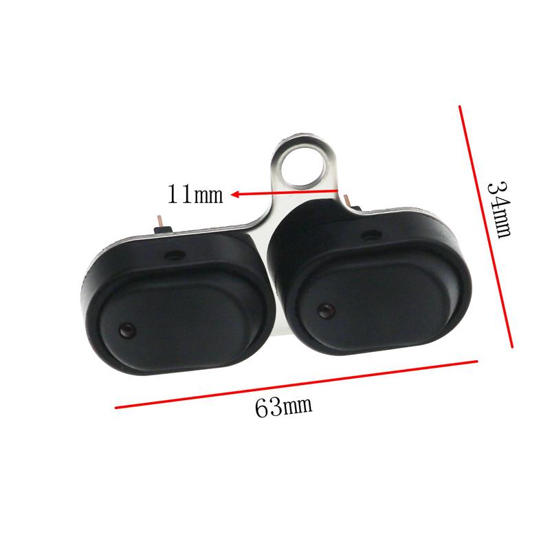 LMoDri Large Displacement Motorcycle Scooter Stainless Steel Bracket Self Locking Switch with Red Indicator Light