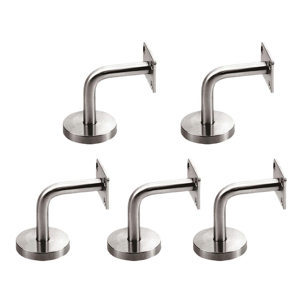 5Pcs Solid Stainless Steel Handrail Brackets Easy Install High Strength Support for Office Corridor Stair Rail
