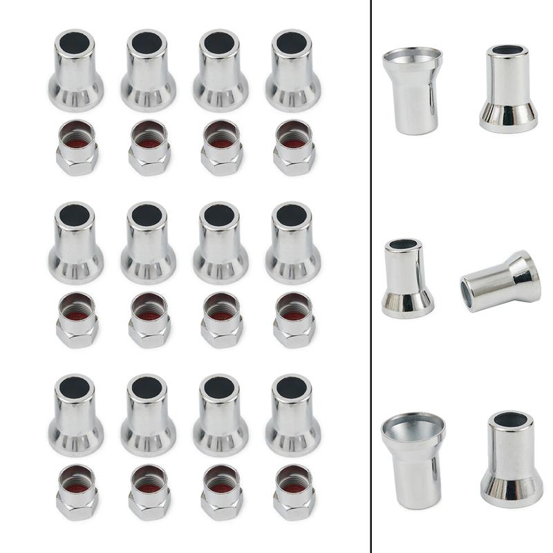 TR413 Chrome Car Truck Tire Wheel Tyre Valve Stem Hex W/ Sleeve Covers Hot Sale Left Right Front Rear Auto Accessories