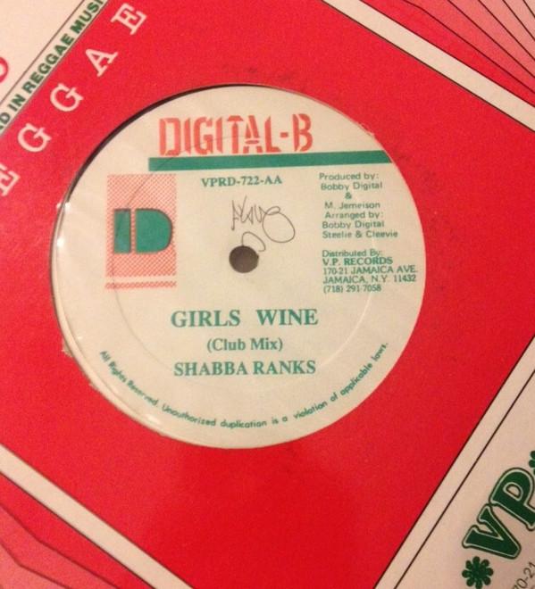 

12inch Record SHABBA RANKS - Girls Wine VPRD722 Digital-B US Reggae, Ska & Dub Used