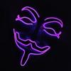 Halloween Glowing V Mask EL Wire Neon Light Up Anonymous Mask Cosplay Horror Luminous Mask for Man Women Haunted House Props
