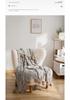 Ruijing Four Seasons Nordic Pom-Pom Chenille Knit Blanket & Cushion Set