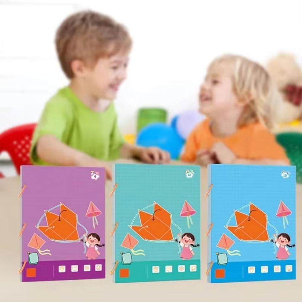 Educational Toys 3D Geometry Learning Book DIY Paste Material Kit  Birthday Gift