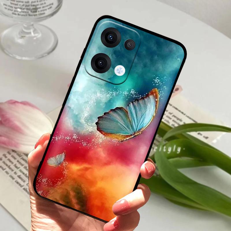 For Oppo Reno13 Pro Case Reno 13 12 5G Cute Animal Soft Silicone TPU Phone Cover For Oppo Reno12 Pro Protection Fundas Phone Bag