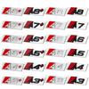 3D Car Styling Body Rear Trunk Emblem Sticker Badge Letters Decoration Decals For 78a A3 A4 A5 A6 A7 A8 Logo Auto Accessoriesa78