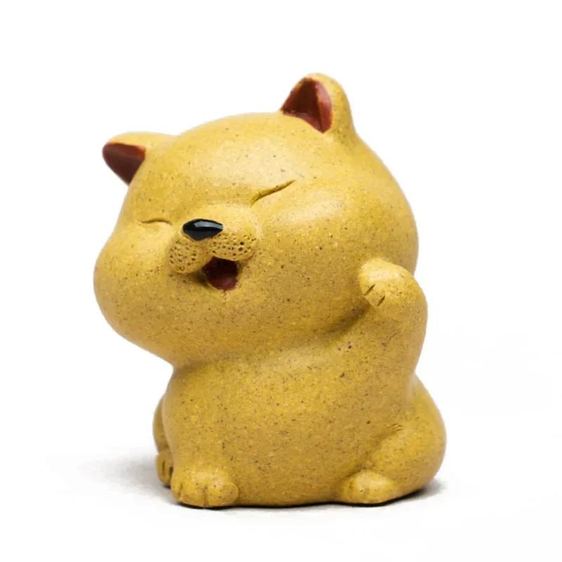 

Исинская фиолетовая глина, чайный питомец, китайская зодиакальная собака, статуэтка, украшения, ручная работа, чайная фигурка, украшения для чайного сервиза Цзыша 2.9x2.5x3.6cm