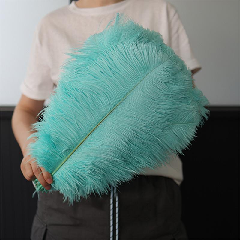 1 pz Piuma di Struzzo Elegante Bianca Soffice per Festa di Matrimonio Stanza di Casa Decorazioni Fai da Te 45-50 cm