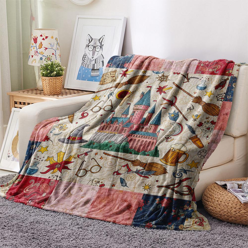 1 Pezzo Coperta in Flanella con Stampa Cartone Animato, Alta Qualità Confortevole per Tutte le Stagioni, Decorazione per la Casa, Calore e Comfort, Perfetta per Regalo di Natale Compleanno
