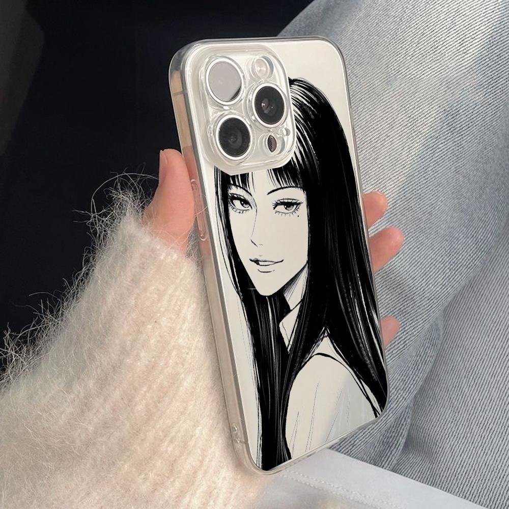 Tomie cool comics girl pattern design Phone Case Transparent Phone Case For iPhone 16 15 14 13 12 11 Pro Max XR Plus