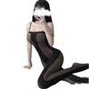Sexy Hollow Vertical Stripe Seduction Mesh Transparent One-piece Socks Free Open Crotch Seduction Set Pure Desire Erotic Underwear