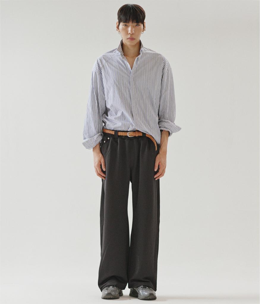 Deoseutoli [Fleece-Lined] Shane'S Line Track Pants (Black)