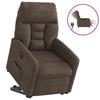 Recliner Chair with Lift Assistance Electric Brown Microfiber Fabric