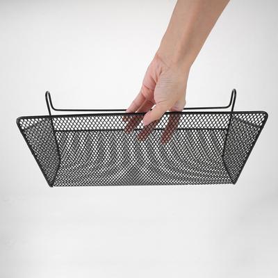 No Drill Bedside Hanging Storage Basket Heavy Duty Iron Dorm Organizer for Bunk Bed Loft Bed Sundries Holder Bedroom Space Saver