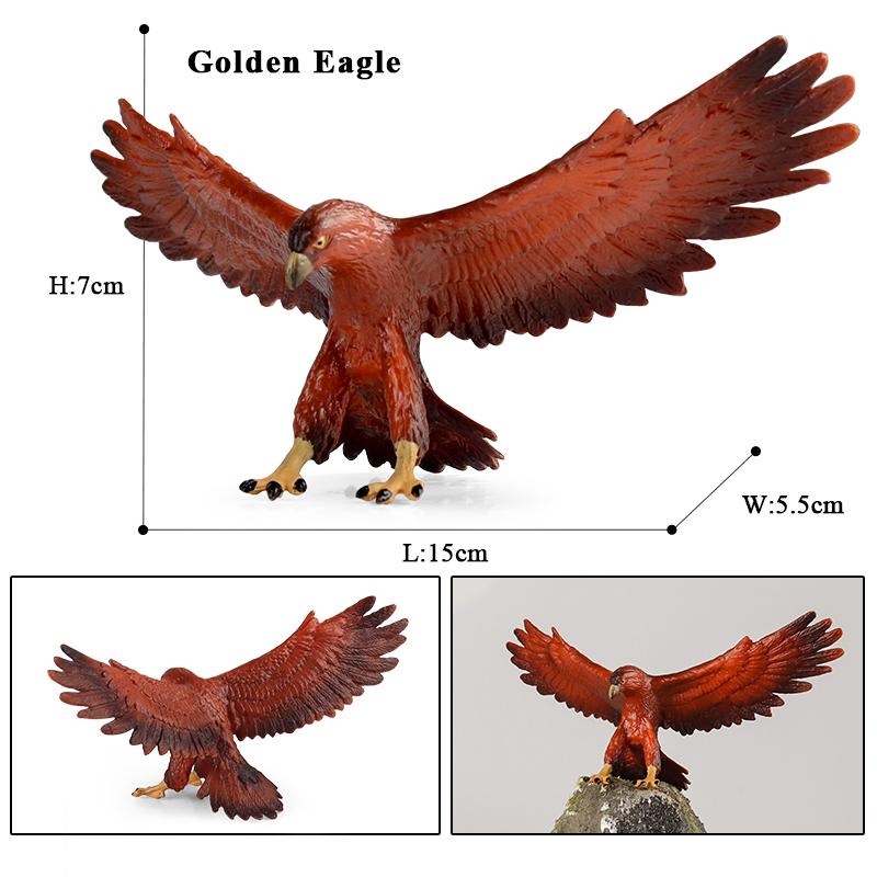 Oenux Forest Bird Animals Wild Ostrich Magpie Owl Crow Flamingos Figurines Action Figure PVC Garden Decoration Miniature Kid Toy