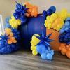 Royal Blue Yellow Orange Balloons Garland Blue Five Star Foil Globos Birthday Party Baby Shower Graduation Decoration Supplies