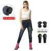 Womens Winter Motorcycle Riding Pants With Padding Protection Cotton Fleece Warm Biker Trousers Cold Weather