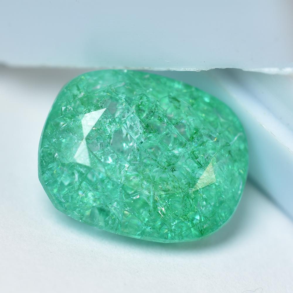 Natural Green Emerald Loose Gemstone 10.65 ct Cushion for Jewelry Making and Gem Collections
