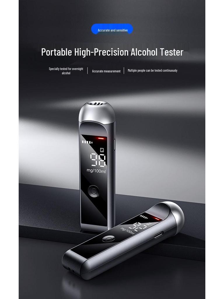 High-Precision Breathalyzer Alcohol Tester for Drunk Driving Detection
