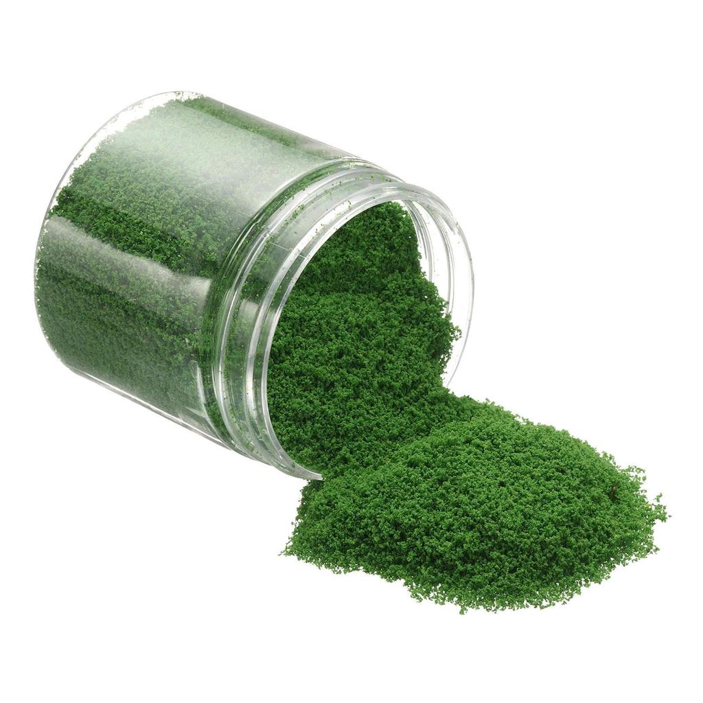 CoCud Model Glass Terrain Powder 185ml Capacity, Fake Miniature Flowers, Glass Trees, Sponge, Dark Green - (Uses: DIY Dollhouses, Fairy Gardens,