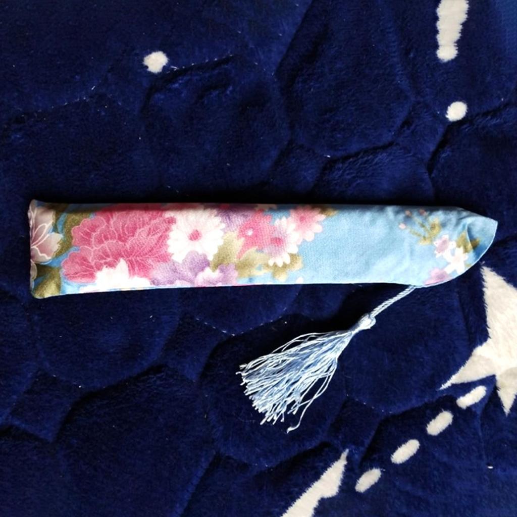 Set of 5 Vintage Handhelds Fan Carrying Bag Folding Fan Storage Pouch Chinese Hand Fan Sleeve Flower Silk Pocket Gift