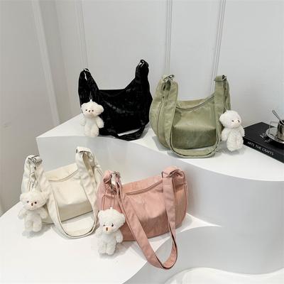 Retro Large Capacity Underarm Tote Bag for Women's Bag New Summer Solid Color Lightweight Trendy One Shoulder Crossbody Bag