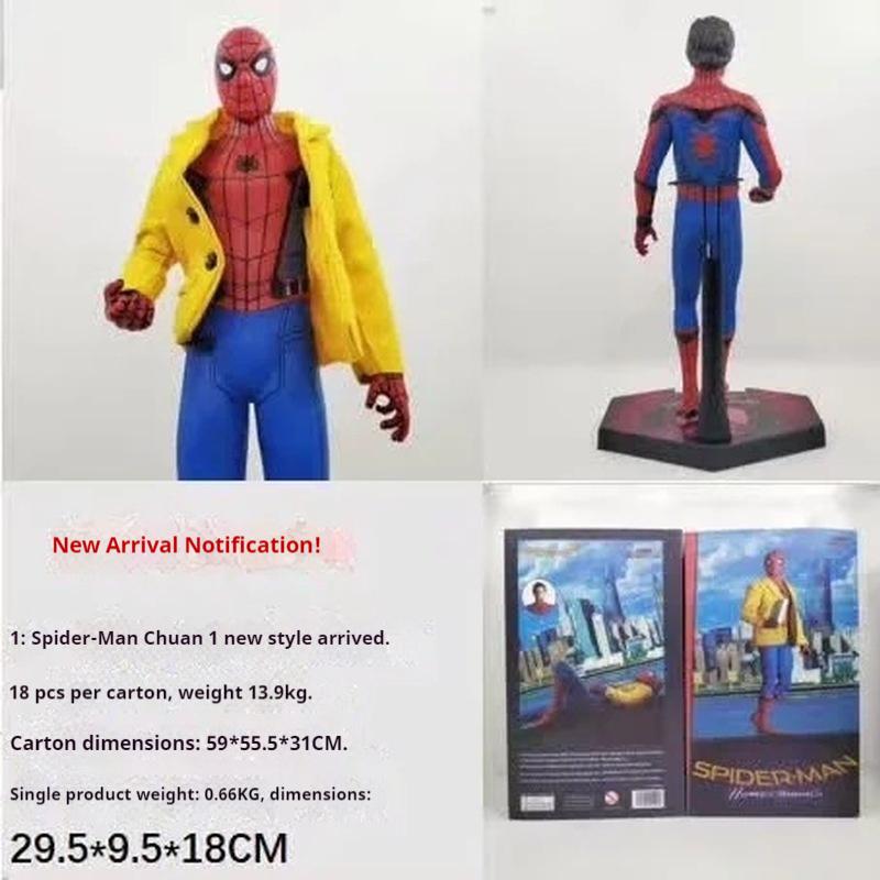 Vendicatori: Statua di Spider-Man Homecoming in Scala 1/6 con Vestiti Veri Progettata per la Stagione del Ritorno a Scuola come Statuetta Decorativa o Modello