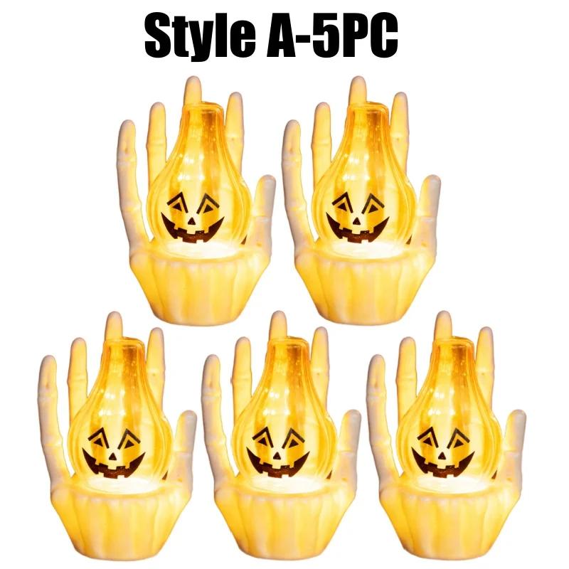 Spooky Atmosphere Decor Halloween Pumpkin Lamp Ghost Hand Light New Prop Eerie Scene Setting Party Decoration Solution
