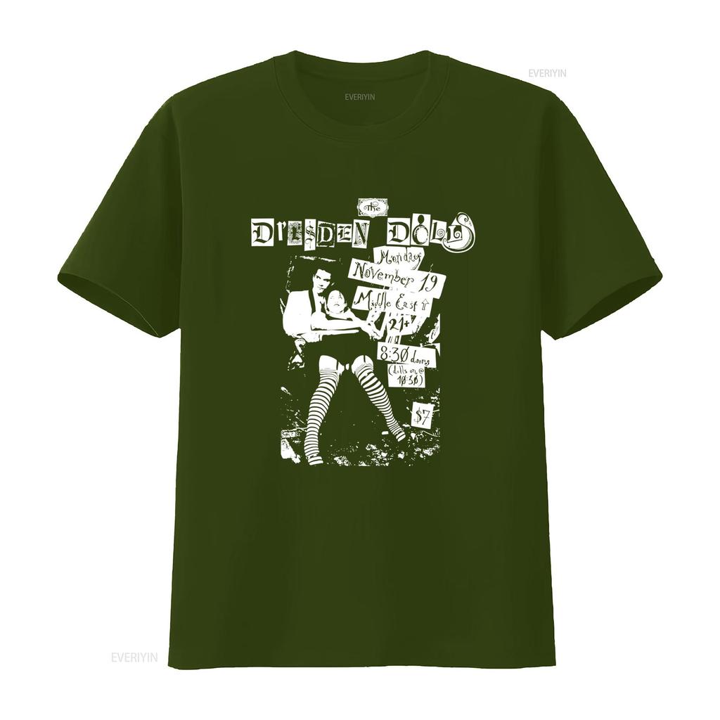 the Dresden Dolls T Shirt Vintage Rock Concert Design For Fans Cool  vintage Washed Unisex graphic Versatile fashion Stretched